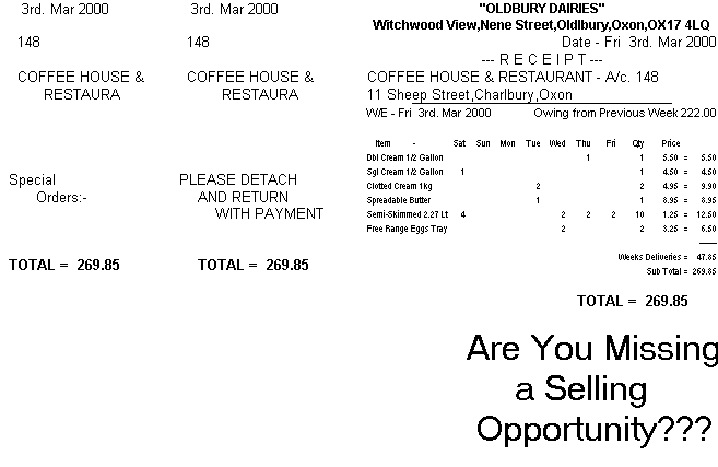 Pre-Printed Receipt Form